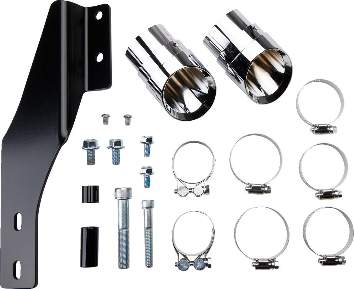 Cobra Speedster Slashdown Exhaust - Chrome - '86-'06 Softail