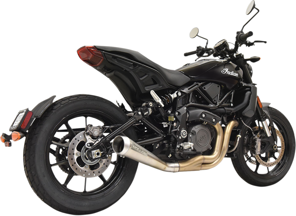 Bassani Xhaust 4" Short Megaphone Muffler Without Catalytic Converter - Low Mount