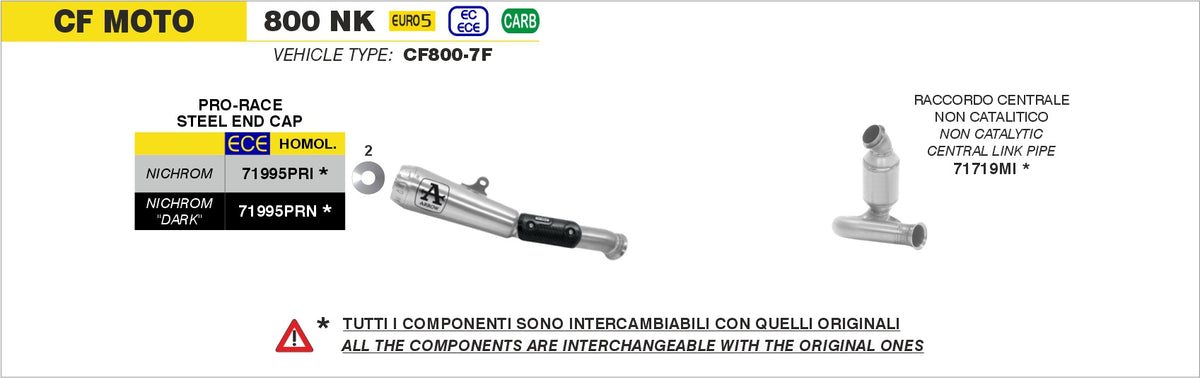 Arrow 71995PRI Nichrom Pro-Race Slip On