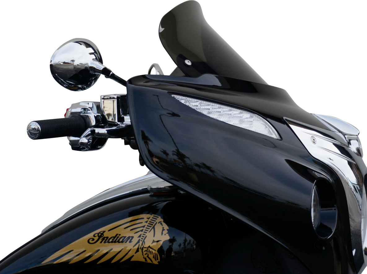 Wind Vest Windshield - Dark Smoke - 12" - Indian