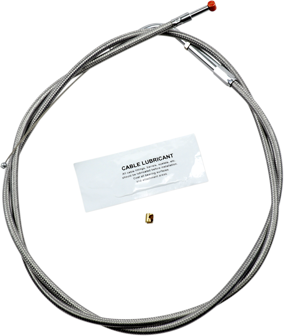 Barnett Stainless Steel Throttle Cable - +8" - '02-'07 Touring