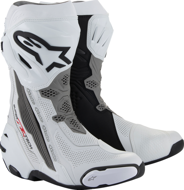 Alpinestars Supertech R Vented Boots - White/Gray/Black - US 9