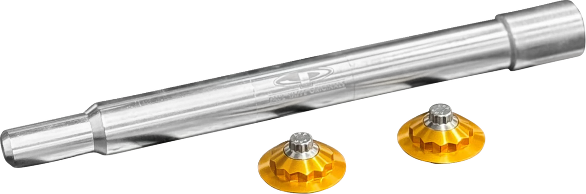 Paul Yaffe Bagger Nation Y-Axle With 12 Point Style Axle Cover Kit - Custom - Front - Gold - 25 MM