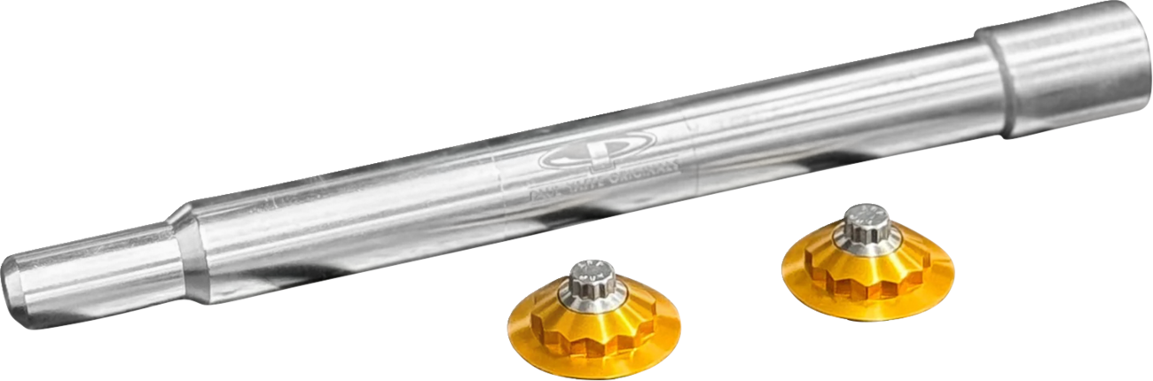 Paul Yaffe Bagger Nation Y-Axle With 12 Point Style Axle Cover Kit - Custom - Front - Gold - 25 MM