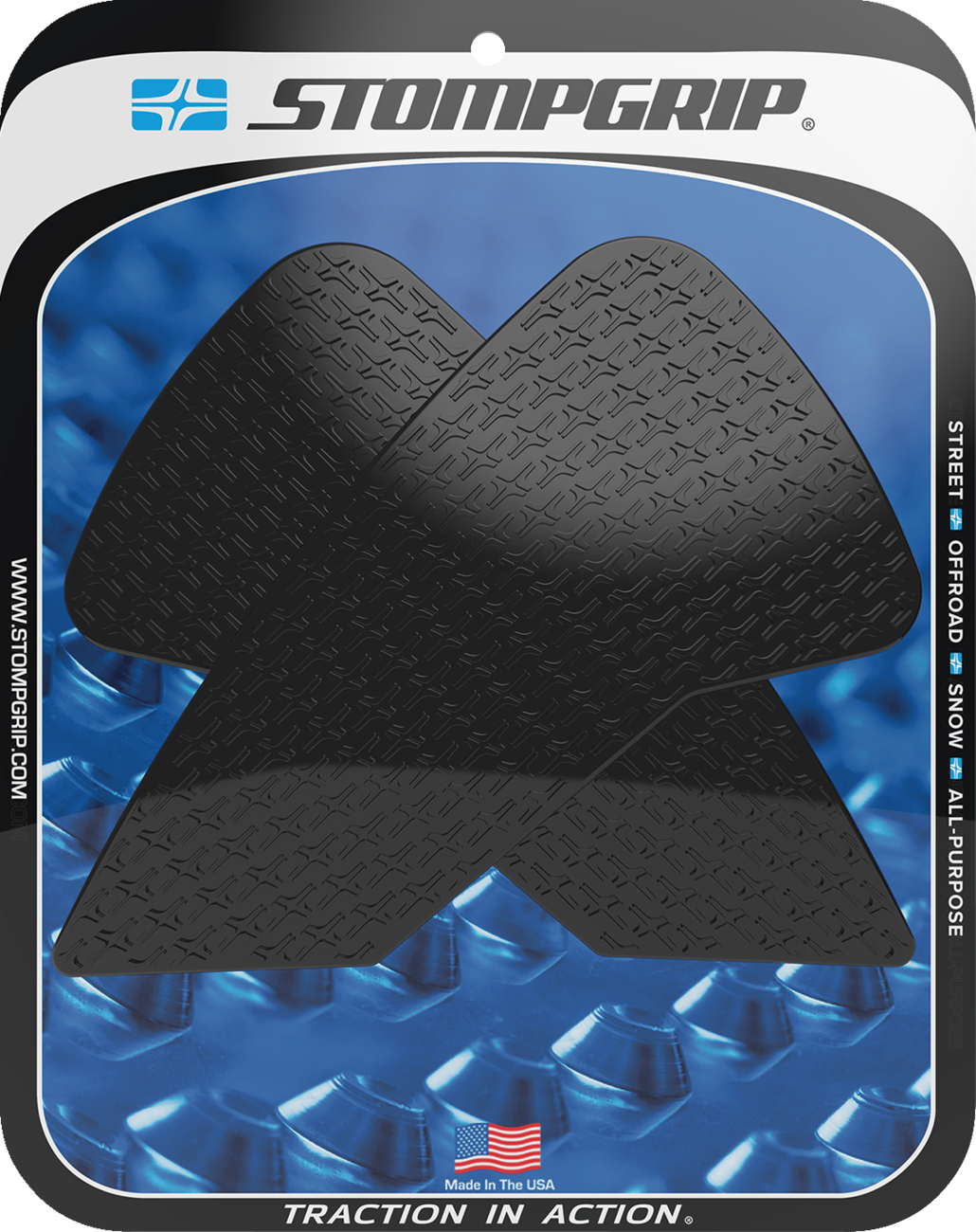 StompGrip Tank Grips - Icon - Black - Honda - CRF '21-'25