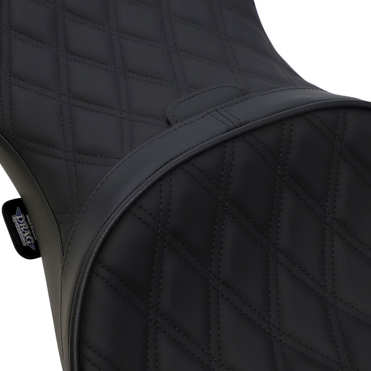 Drag Specialties Seats Low Touring Seat - Solar Reflective - Double Diamond - With Backrest Receiver - FL '08-'23