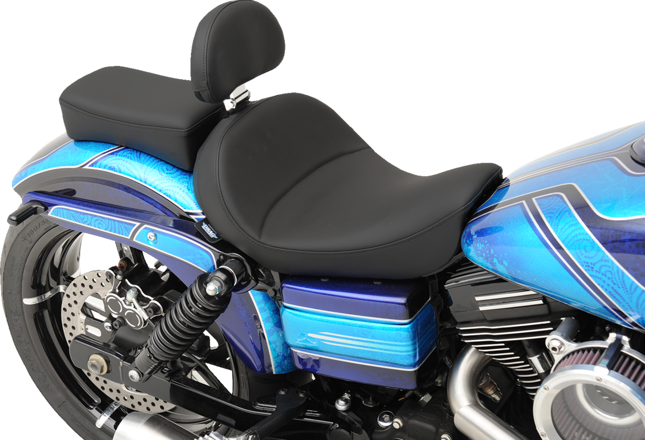 Drag Specialties Seats Solo Seat - Mild Stitched - Driver's Backrest - FXD/FLD '06-'17