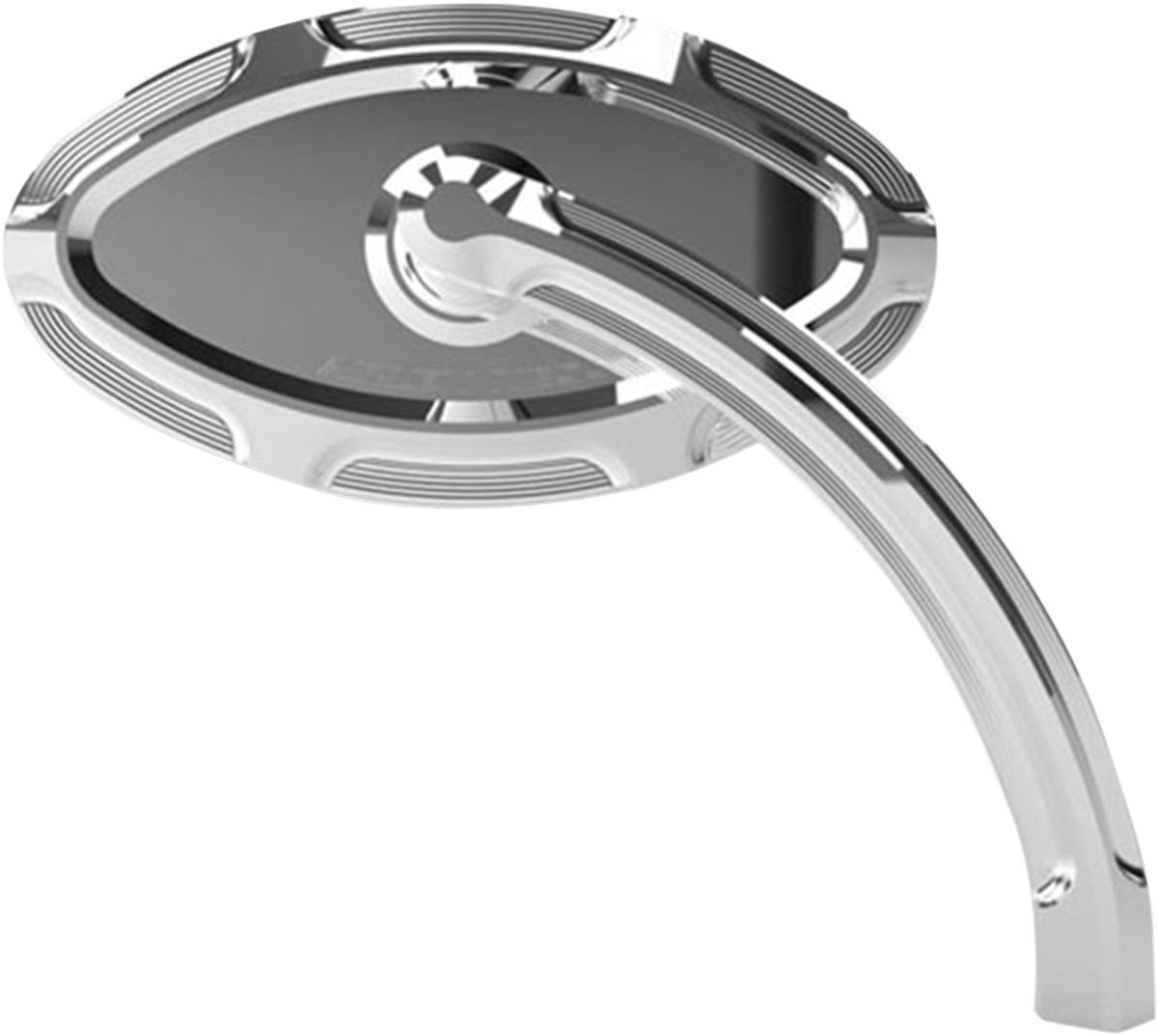 Arlen NESS Mirror - Beveled - Side View - Short - Cat Eye - Chrome - Left