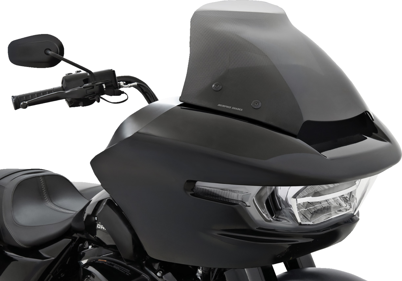 Memphis Shades Spoiler Windshield - 7" - Black Smoke Dot Matrix - FLTR