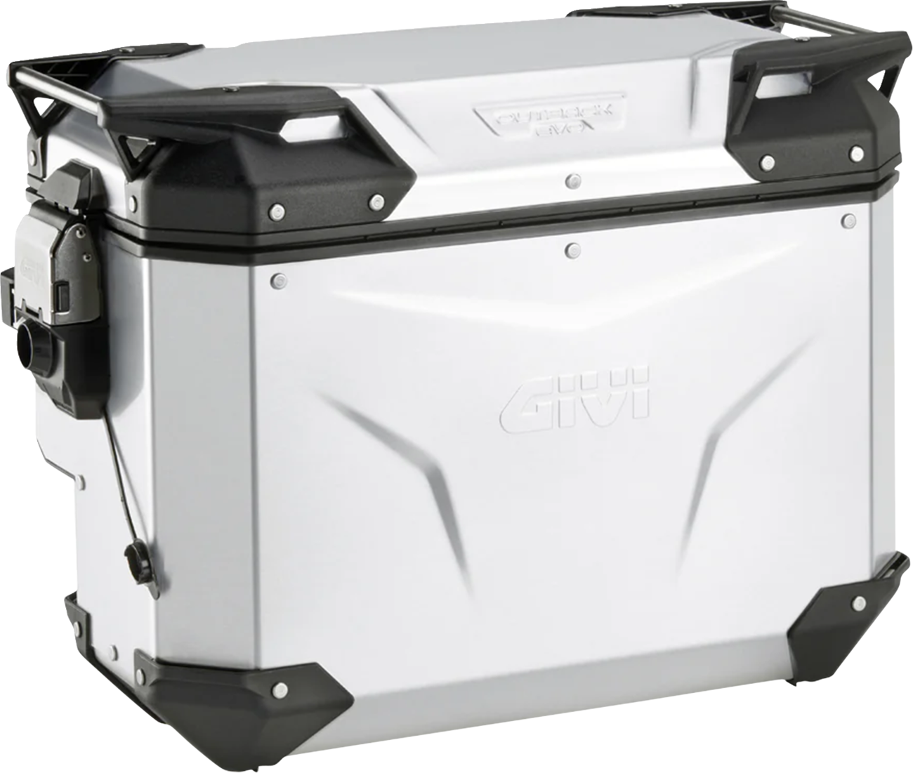 GIVI Outback Evo Side Case - Right - 40 Liter - Silver Anodized