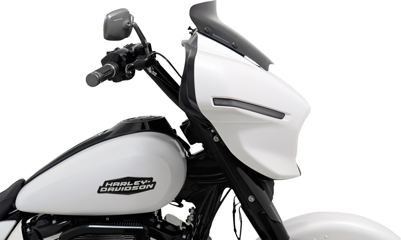 Memphis Shades Spoiler Windshield - 3" - Dark Black Smoke - FLHX