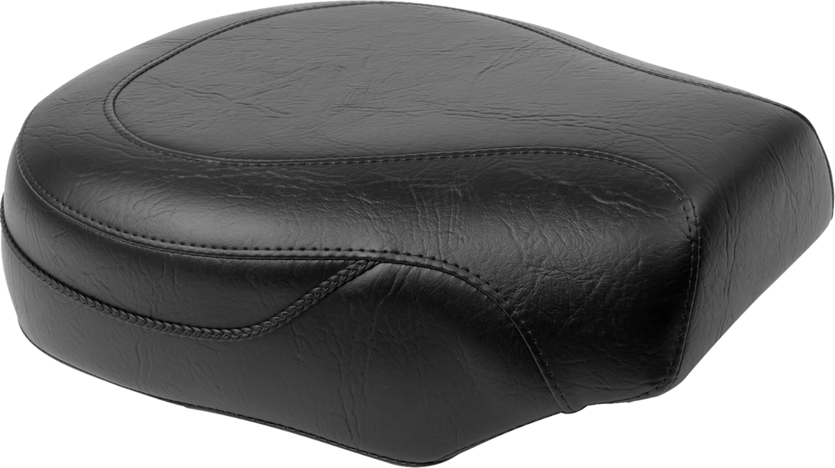 Mustang Seat - Vintage - Wide - Touring - Without Driver Backrest - Two-Piece - Smooth - Black