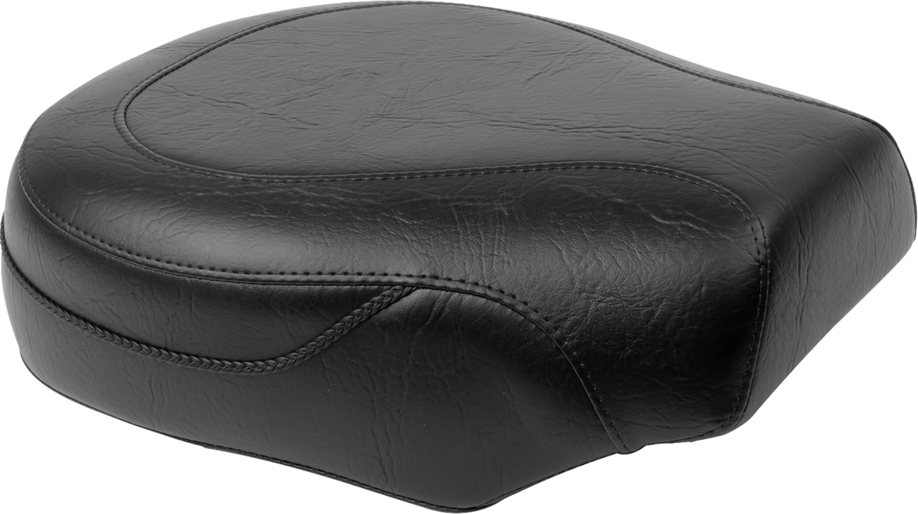 Mustang Seat - Vintage - Wide - Touring - Without Driver Backrest - Two-Piece - Smooth - Black