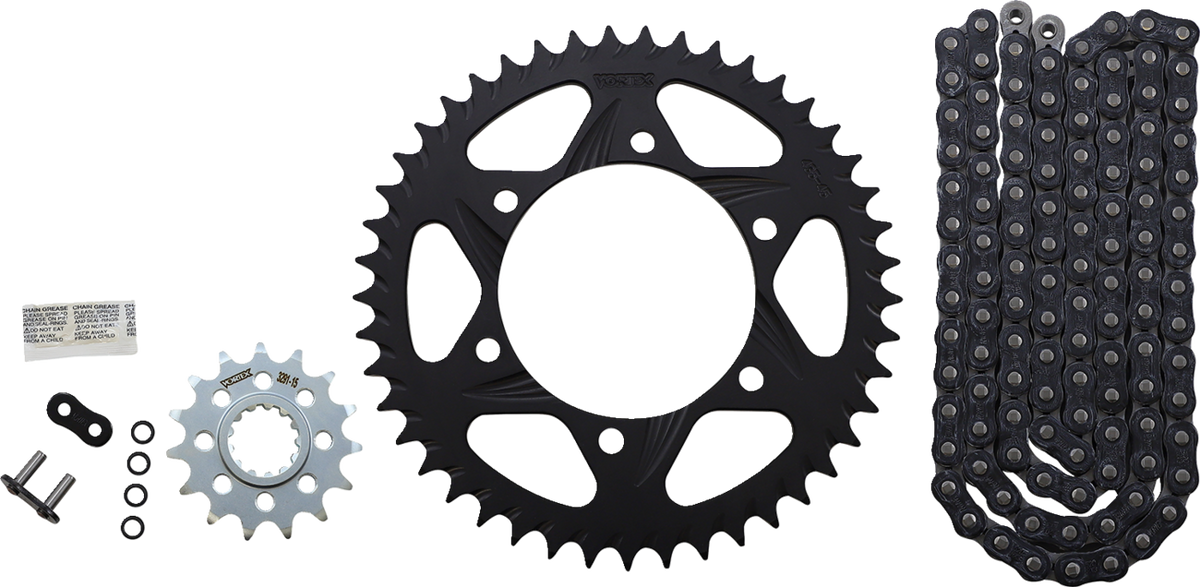 Vortex Chain And Sprocket Kit - HFRA - Black - Yamaha FZ/MT-10