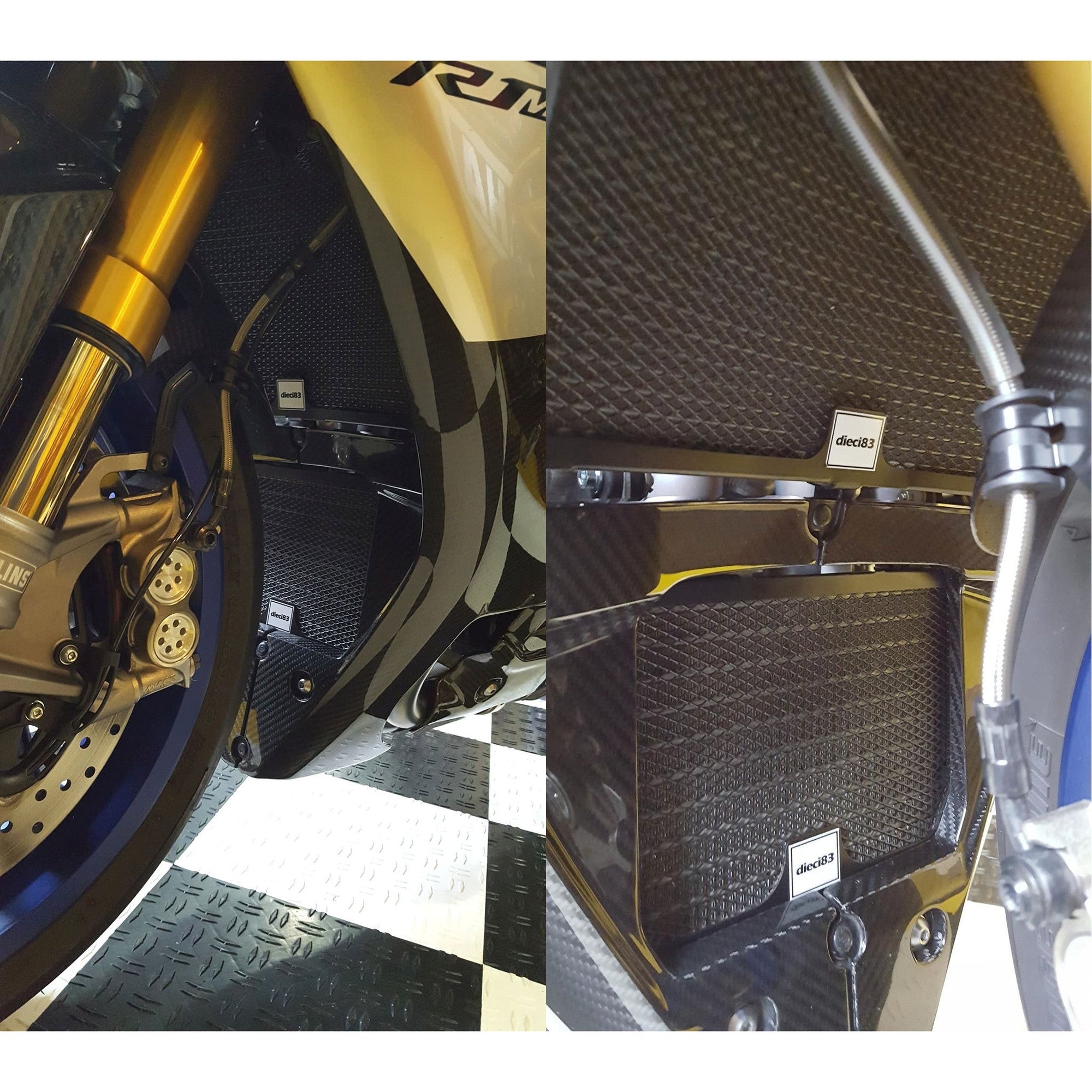 Dieci83 Yamaha R1 R1S R1M 2015-2025 Radiator and Oil Cooler Guard
