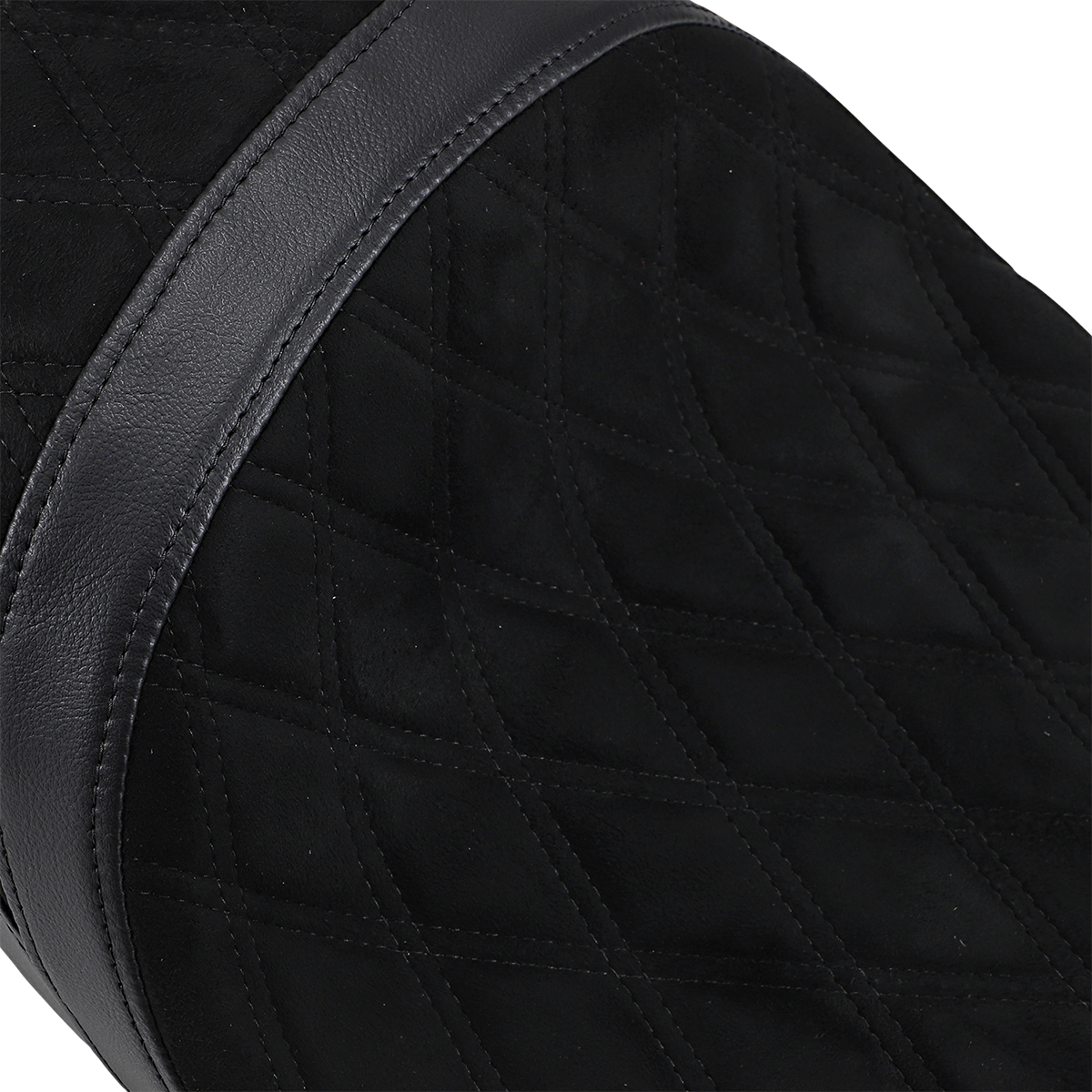Drag Specialties Seats Low Touring Seat - Vinyl/Faux Suede - Diamond - Ness Winged Tanks - FL '08-'23