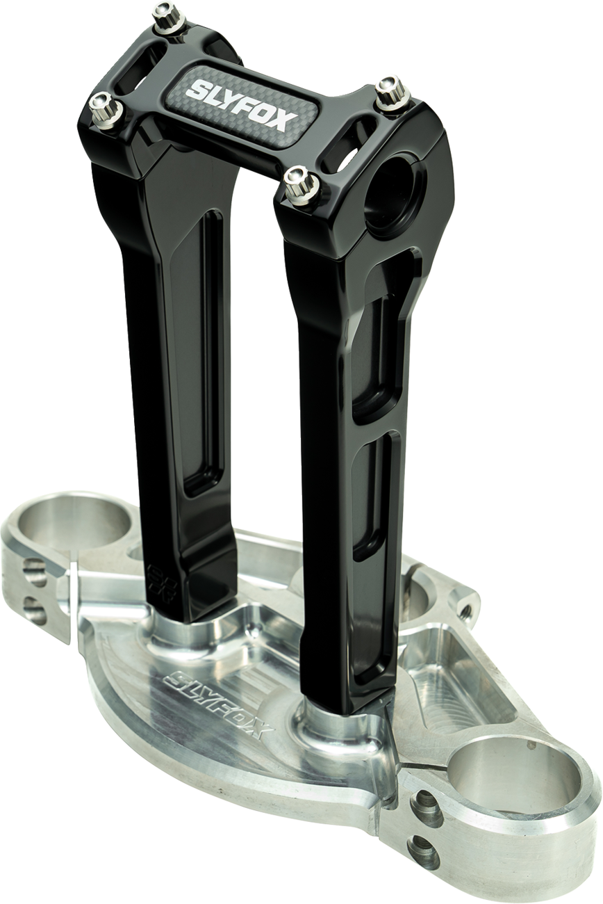 Slyfox Handlebar Riser Kit - Straight - 1-1/8" Clamping - 8" Rise - Black