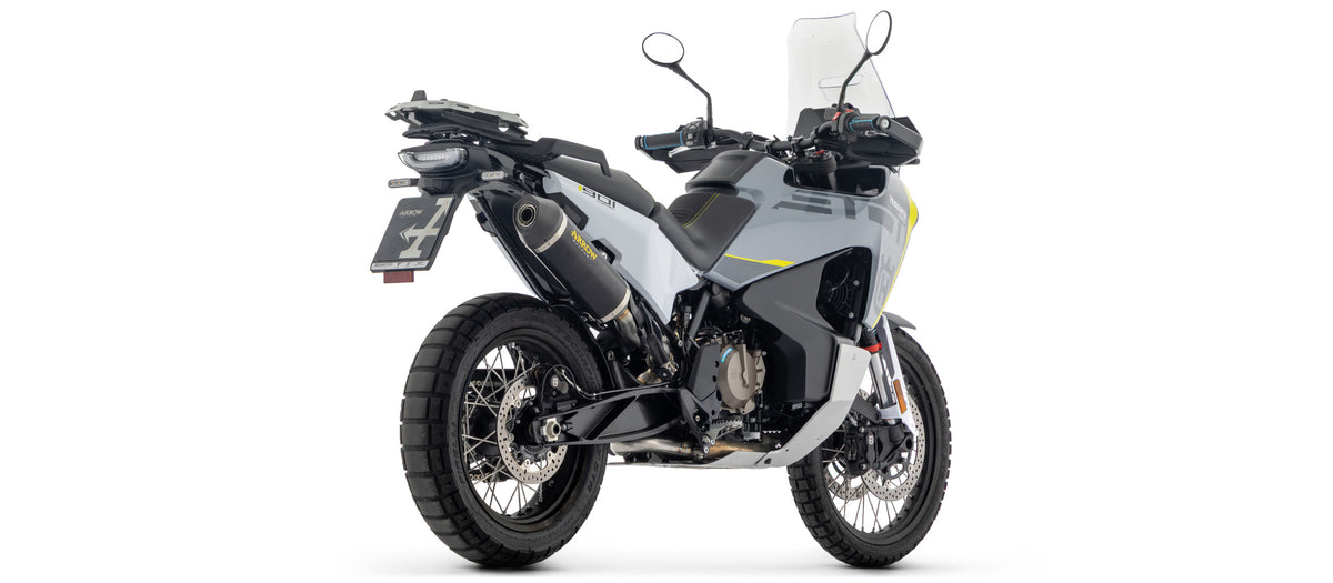 Arrow 71990AKN Race-Tech Aluminium Dark Slip On With Carbon End Cap