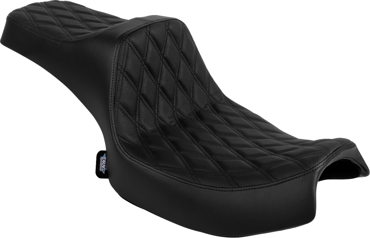 Drag Specialties Seats Predator III 2-Up Seat - Vinyl - Double Diamond - Black Stitch - Chieftain '25/Challenger '20-'25
