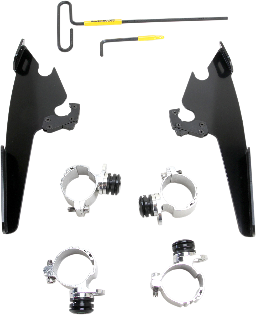 Memphis Shades Fats/Slim Mounting Kit - Black - XL883