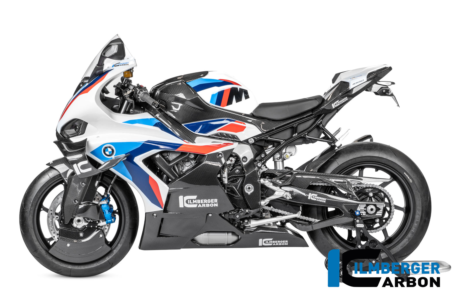 Ilmberger Carbon Lower Side Fairing Kit With Belly Pan BMW M1000RR 2025-2026 - Gloss / Twill
