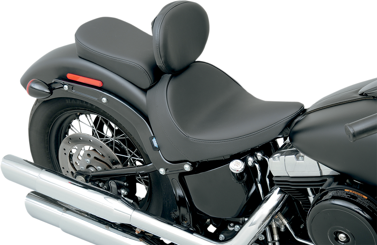 Drag Specialties Seats Solo Seat - Smooth - Backrest - FXS/FLS '11-'17