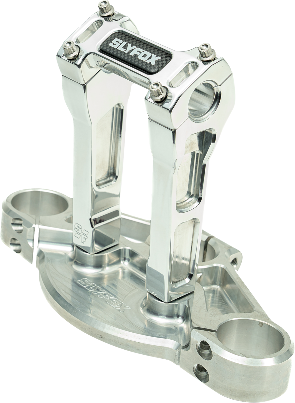 Slyfox Handlebar Riser Kit - Straight - 1" Clamping - 6" Rise - Raw