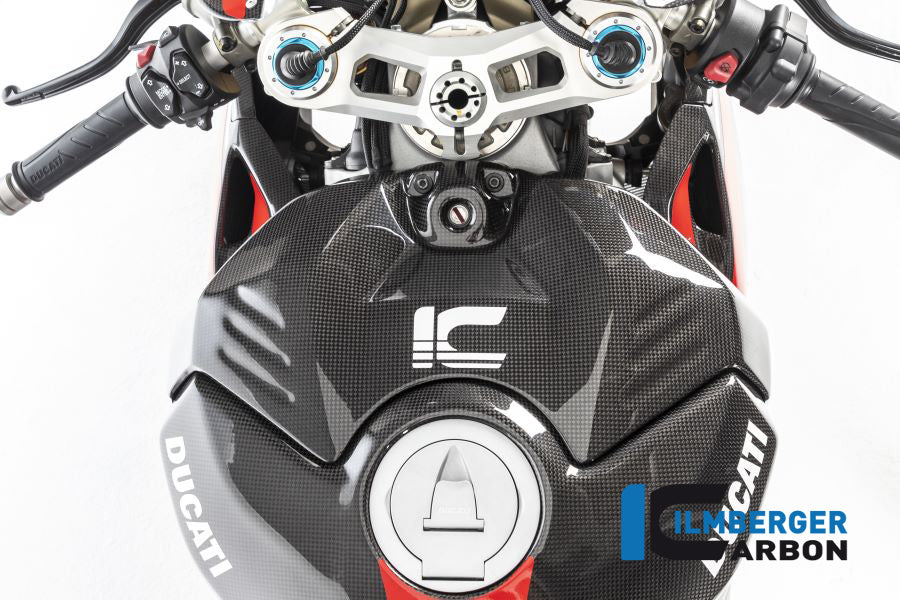 Ilmberger Carbon Upper Tank Cover Ducati Panigale V4 Racing - Gloss