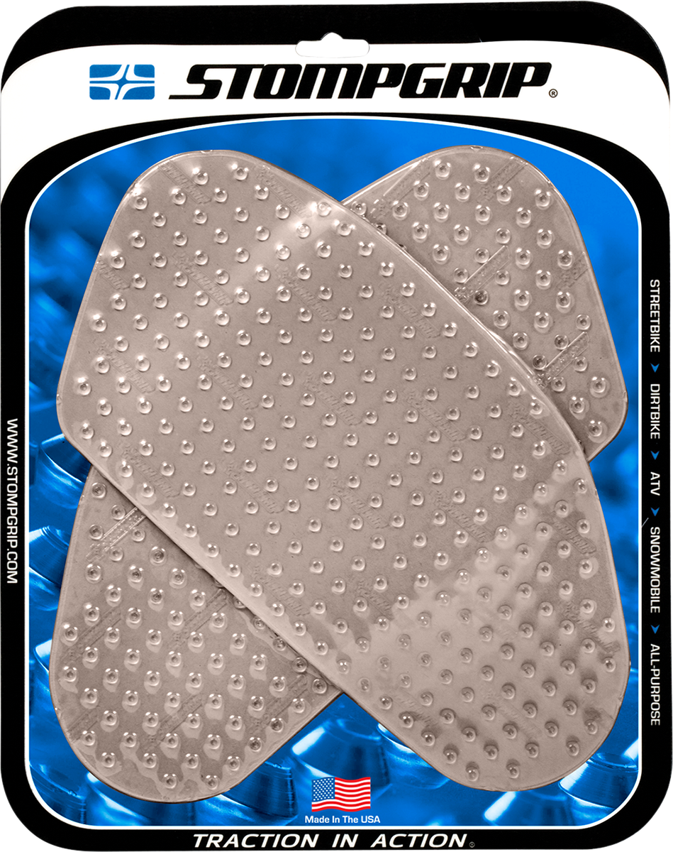 StompGrip Tank Grips - Volcano - Clear - Honda - CBR '03-'07