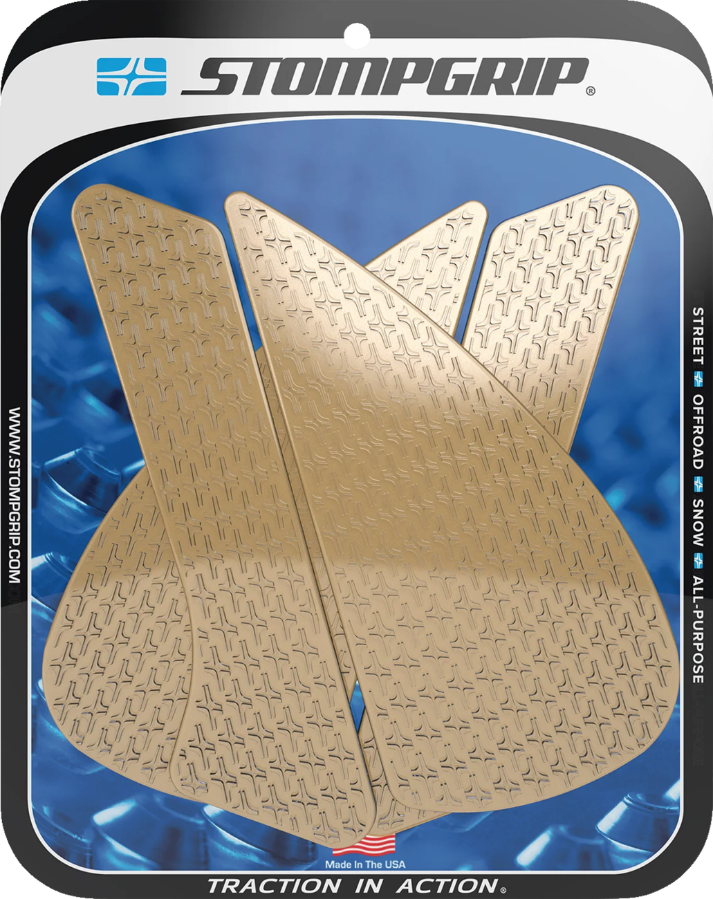 StompGrip Tank Grips - Icon - Clear - Honda - CBR '21-'25