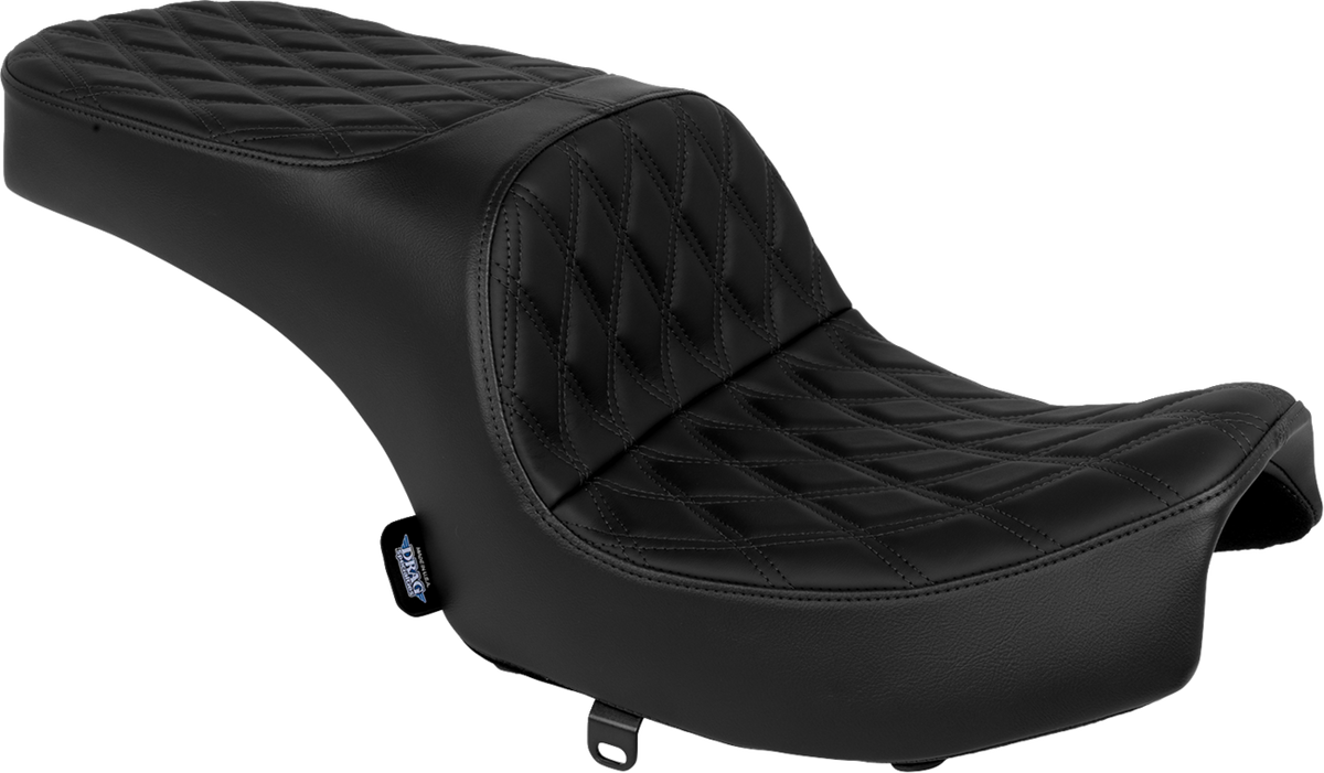Drag Specialties Seats Freedom Seat - Vinyl/Solar Leather - Double Diamond Black Stitch - Challenger '20-'25/Chieftain '25