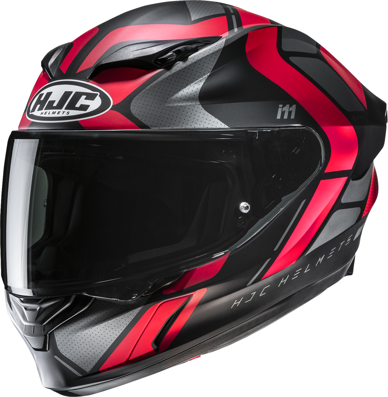 HJC I11 Plus Sub Helmet - Black / Gray / MC1SF / Matte / Red / 3XL