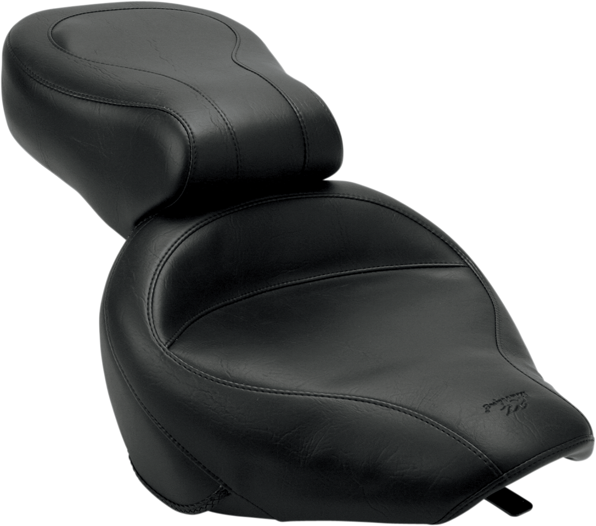 Mustang Seat - Vintage - Wide - Touring - Without Driver Backrest - One-Piece - Smooth - Black - VN800