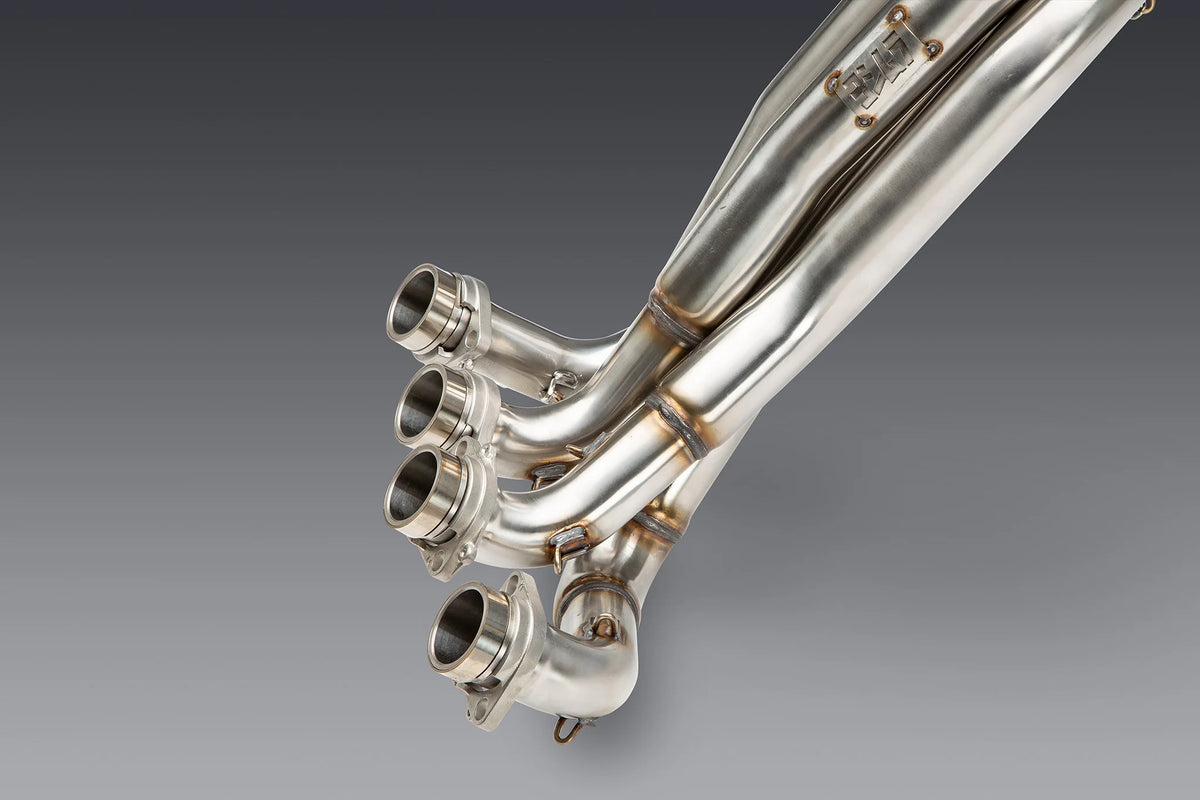 Yoshimura GSX-R1000 05+ / ZX-10R 07+ Oval Track Mod Lites Stainless Full Exhaust, W/ Stainless Muffler