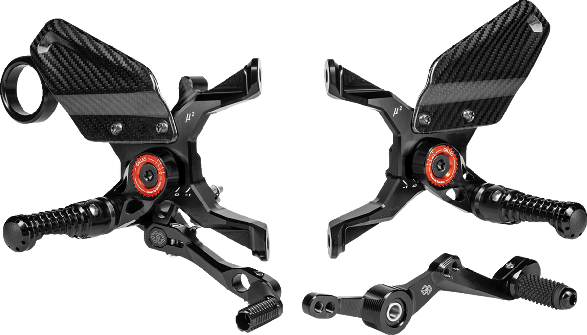 Gilles Tooling MUE2 Rearset - Black - BMW