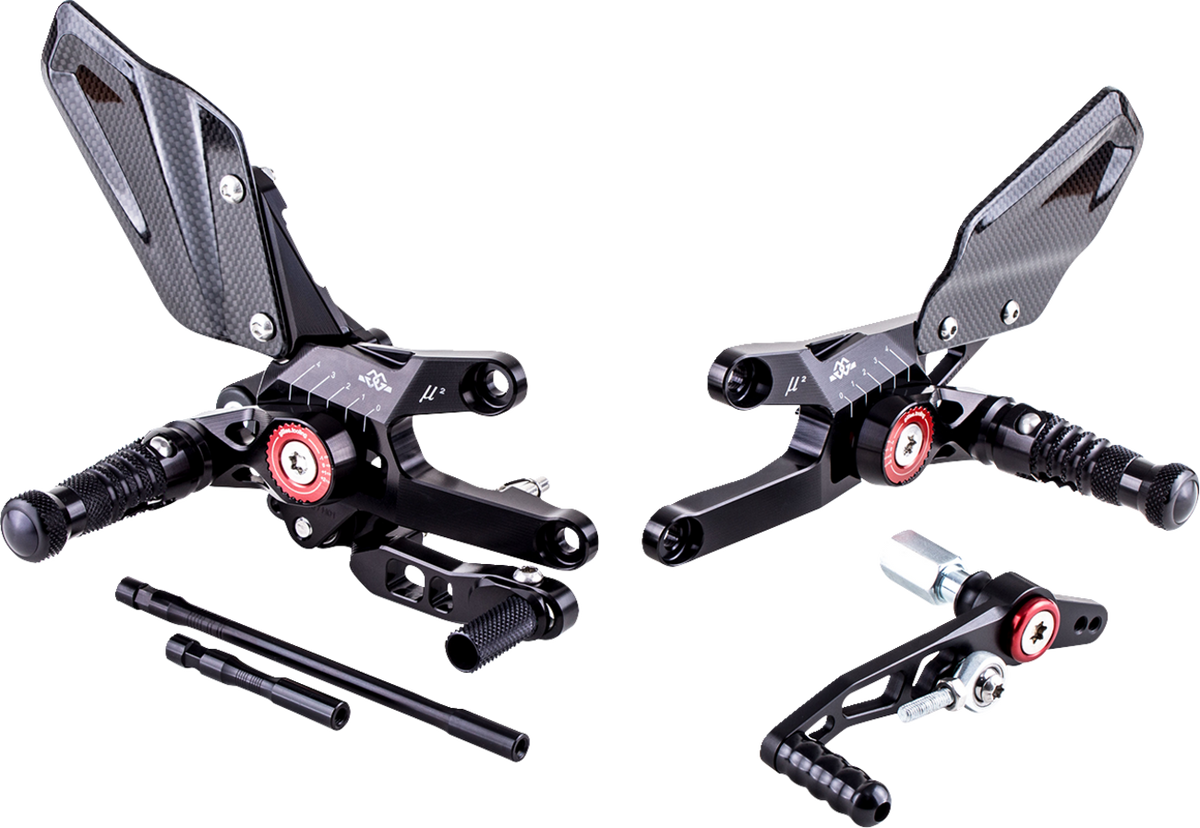 Gilles Tooling MUE2 Rearset - Black - Honda