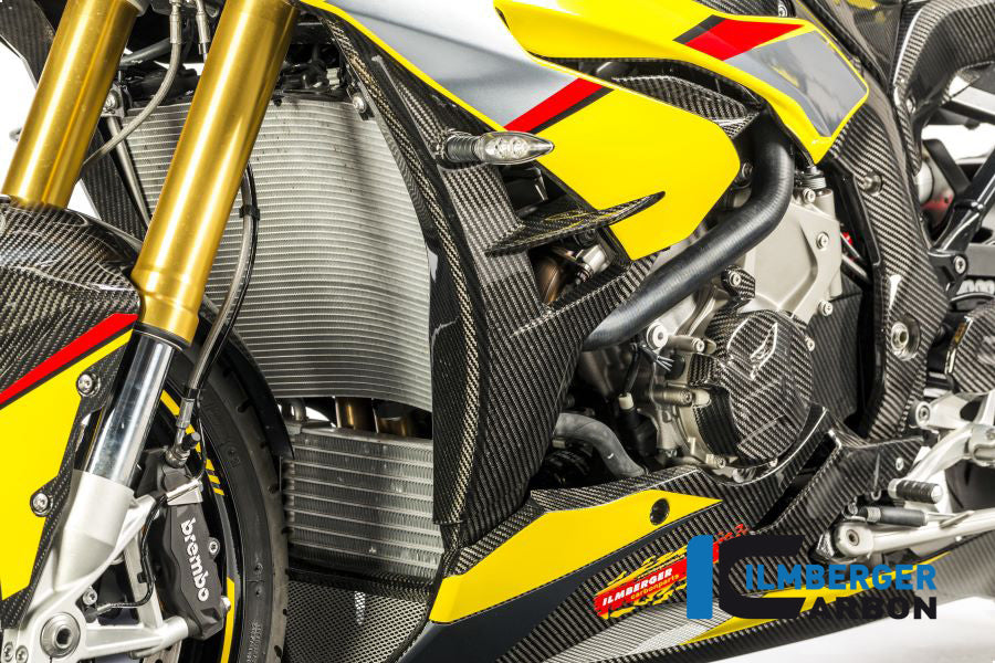Ilmberger Carbon Radiator Cover Incl Batch Holder (Left Side) - BMW S 1000 XR MY ´2015-2019