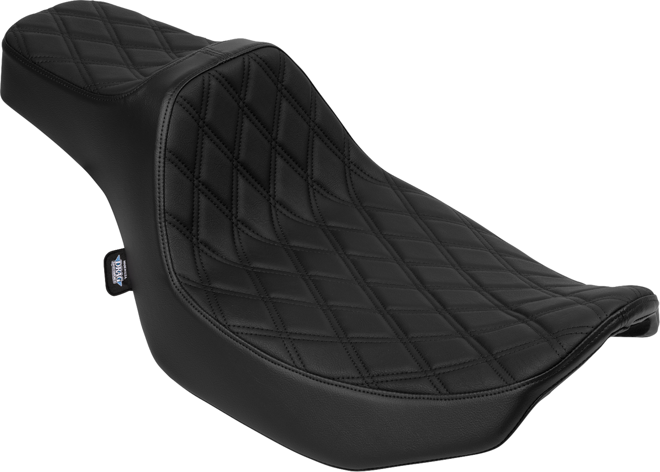 Drag Specialties Seats Extended Reach Predator III Seat - Vinyl - Black Double Diamond Stitch - FLH/FLT '23-'25