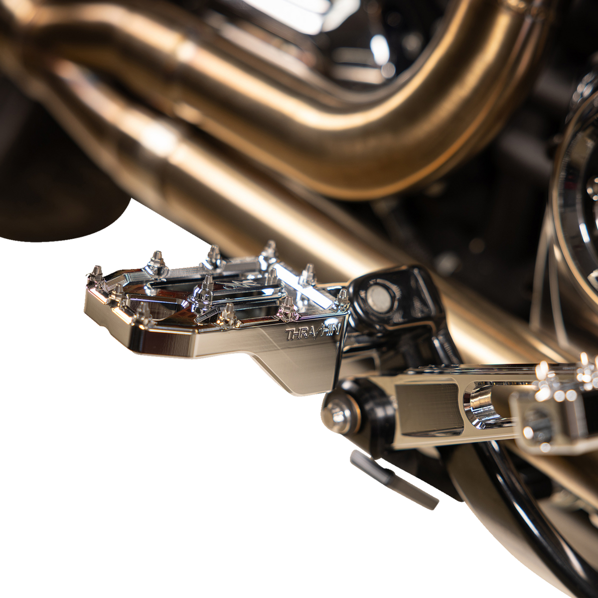 Thrashin Supply CO. Aggressor Foot Pegs - Rear - Chrome - HD '72-'25