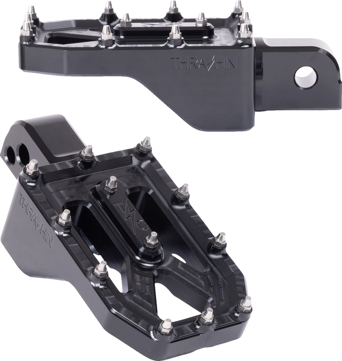Thrashin Supply CO. Aggressor Foot Pegs - Rear - Black - FL/FX '18-'25