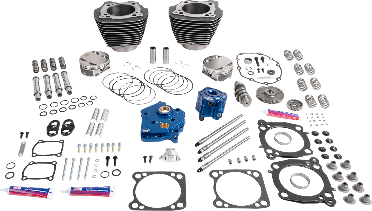 S&S Cycle Power Package - Oil Cooled - 496 Gear Drive - Black Granite W/Highlight - M8