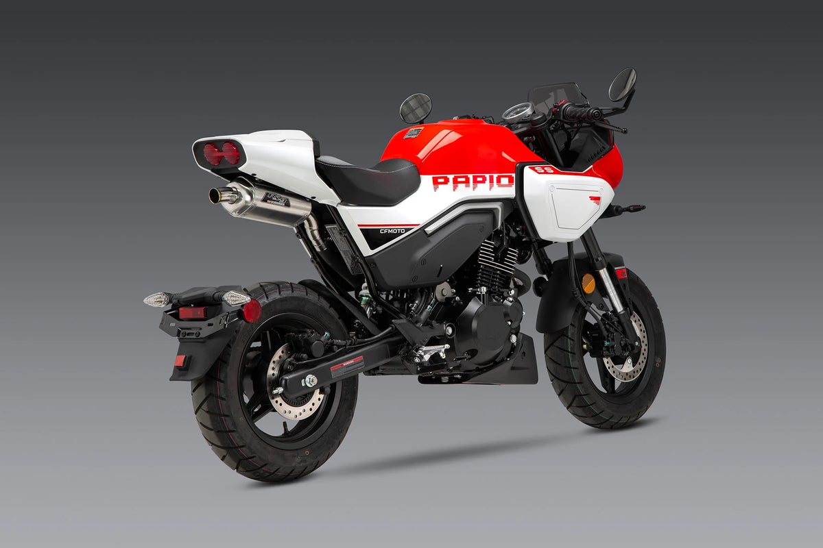 Yoshimura PAPIO SS/CL 24-25 RS-9 Stainless Slip-On Exhaust, W/ Aluminum Muffler