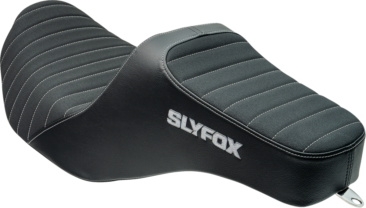 Slyfox High Noon Seat - Vinyl - Classic Stitch - Gray Logo - FLH/FLT '23-'24