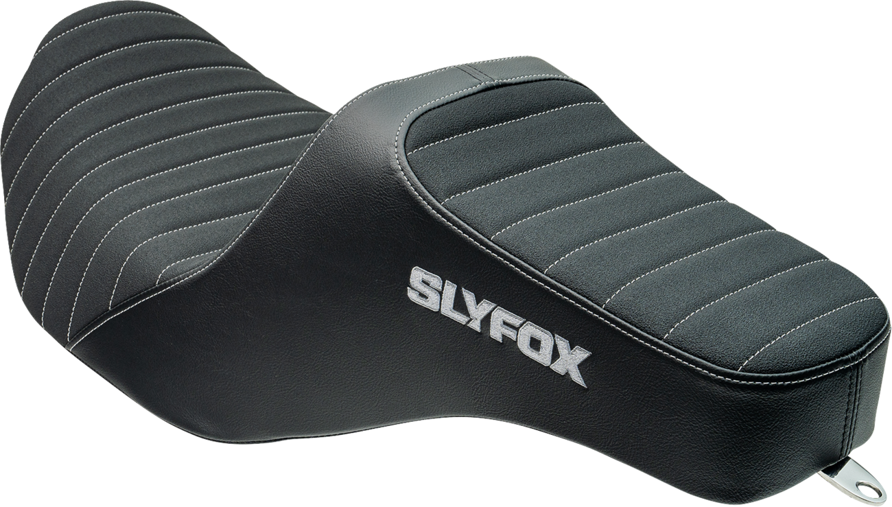 Slyfox High Noon Seat - Vinyl - Classic Stitch - Gray Logo - FLH/FLT '23-'24