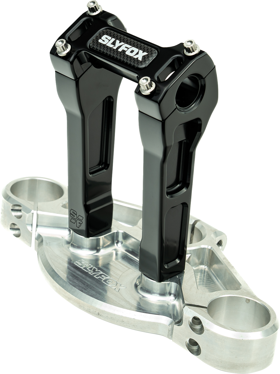 Slyfox Handlebar Riser Kit - Straight - 1-1/8" Clamping - 6" Rise - Black