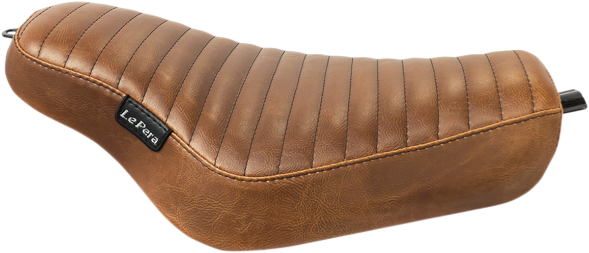 Le Pera Streaker Solo Seat - Pleated - Brown - XL '04-'23