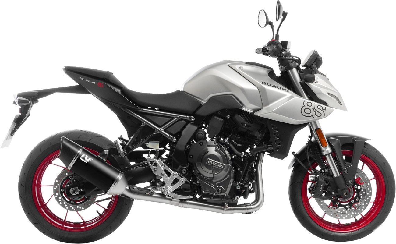 LeoVince 2-Into-1 LV-14 R Exhaust System - Black / Ceramic / Stainless Steel / 11.18 lb