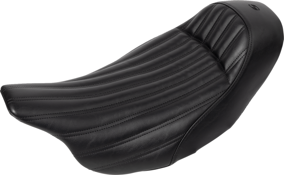 Saddlemen Knuckle Solo Seat - Ribbed - Black - FL '08-'24