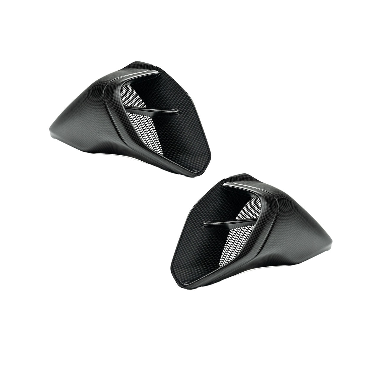 Ilmberger Carbon Fiber Satin Air Intake Set with Mesh for Ducati Diavel V4