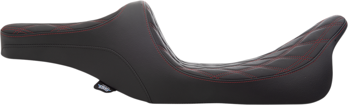 Drag Specialties Seats Predator III 2-Up Seat - Double Diamond - Red Thread - FL '99-'07